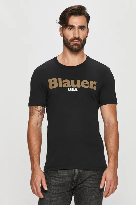czarny Blauer - T-shirt Męski