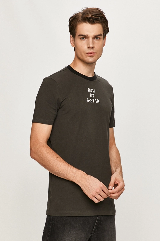 czarny G-Star Raw - T-shirt D16418.B770.976 Męski