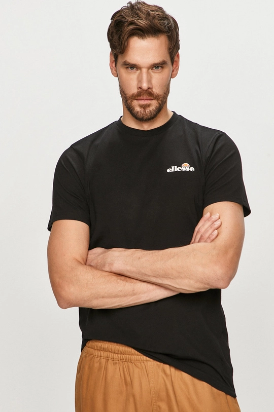 czarny Ellesse - T-shirt Męski