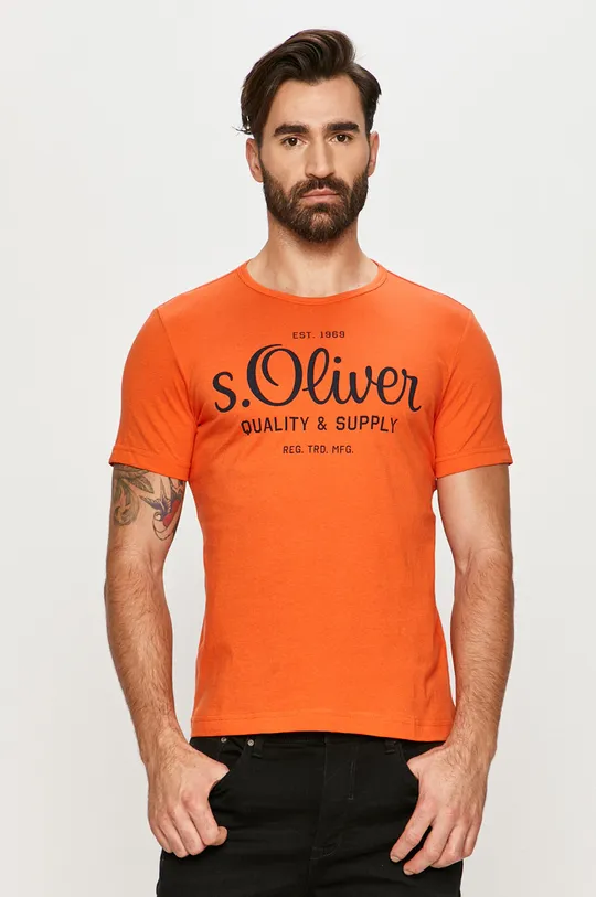 narancssárga s. Oliver - T-shirt Férfi