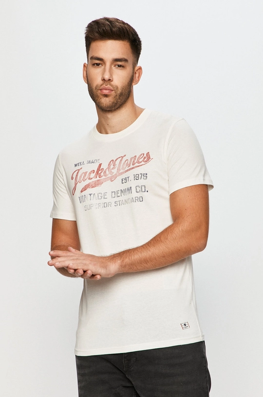 béžová Premium by Jack&Jones - Tričko Pánsky