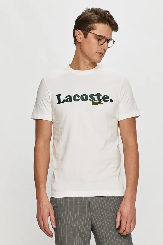 biały Lacoste - T-shirt TH1868