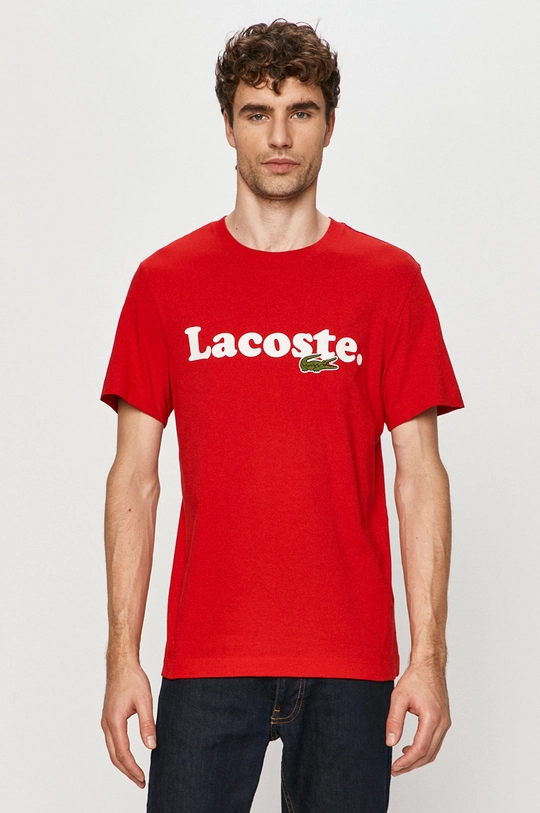 czerwony Lacoste - T-shirt TH1868