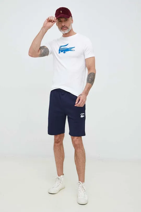Lacoste t-shirt beżowy