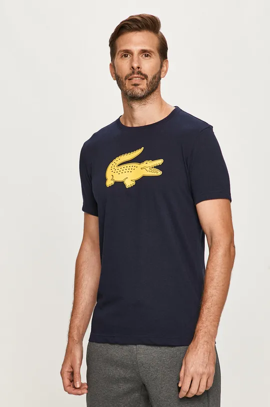 granatowy Lacoste t-shirt Męski