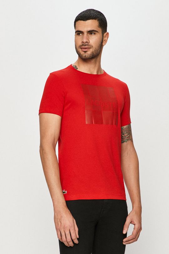 červená Lacoste - Tričko Pánský