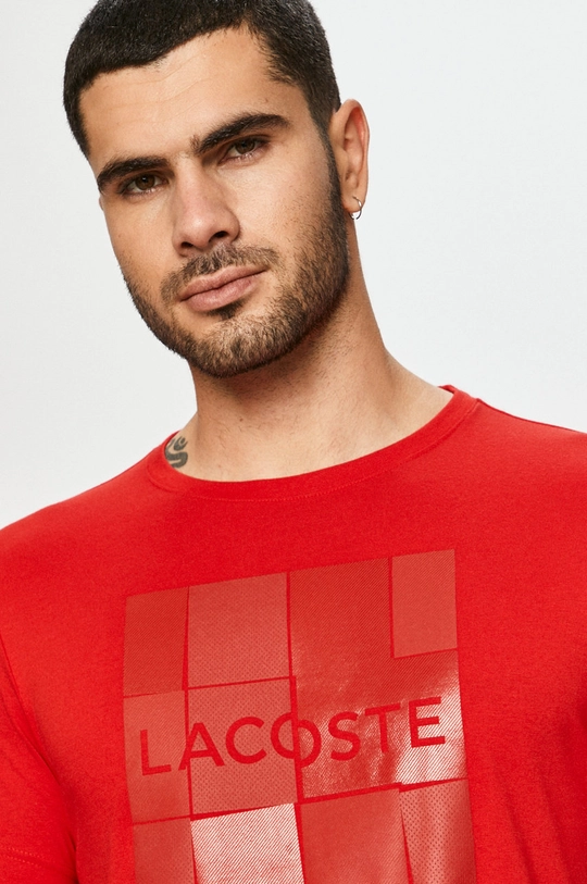 czerwony Lacoste - T-shirt TH2068