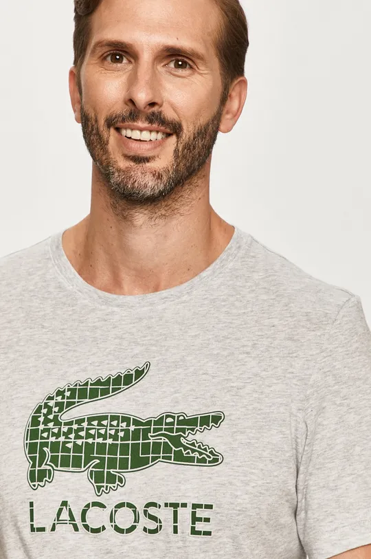 szary Lacoste - T-shirt TH2090