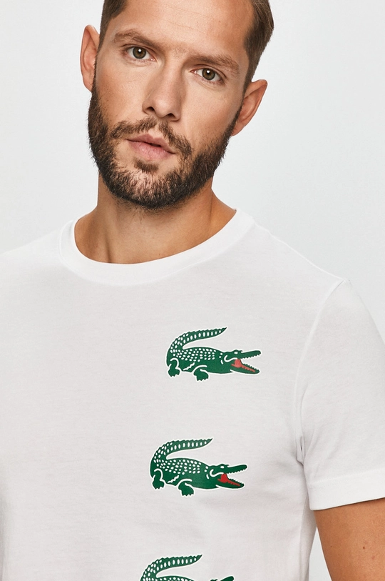 biały Lacoste - T-shirt TH7222