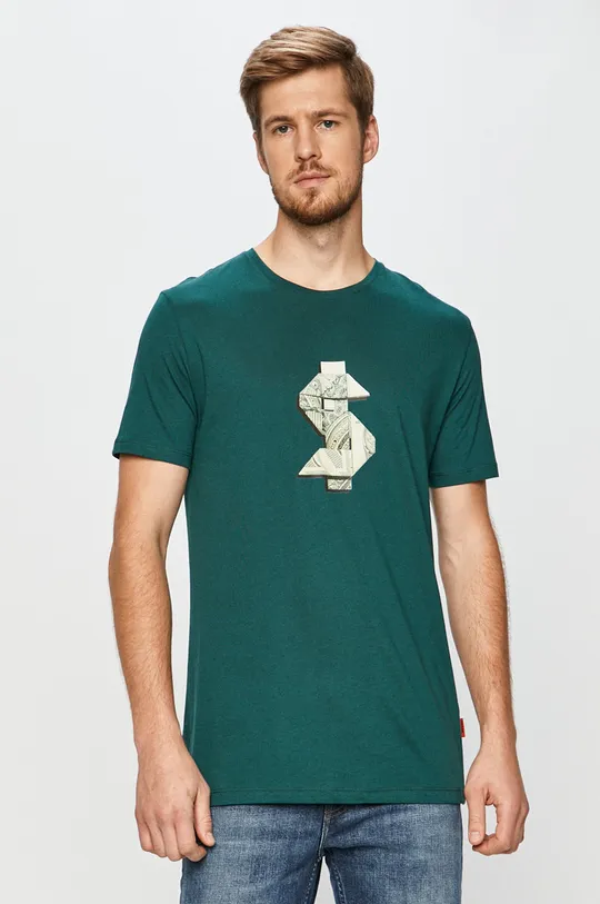 zielony John Frank - T-shirt
