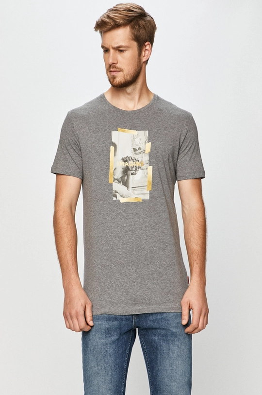 szary John Frank - T-shirt