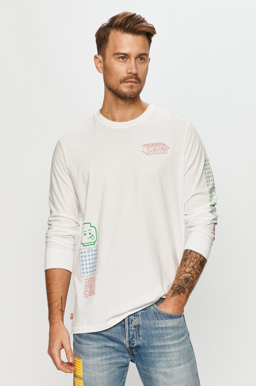 biały Levi's - Longsleeve x Lego Męski