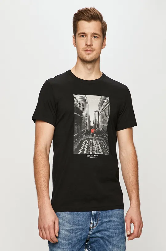 czarny 4F - T-shirt Męski