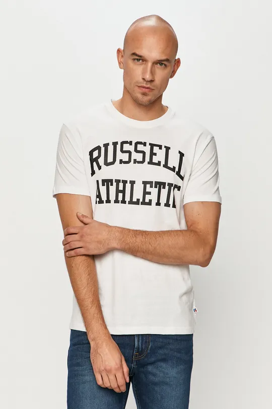 λευκό Russell Athletic - Μπλουζάκι Ανδρικά