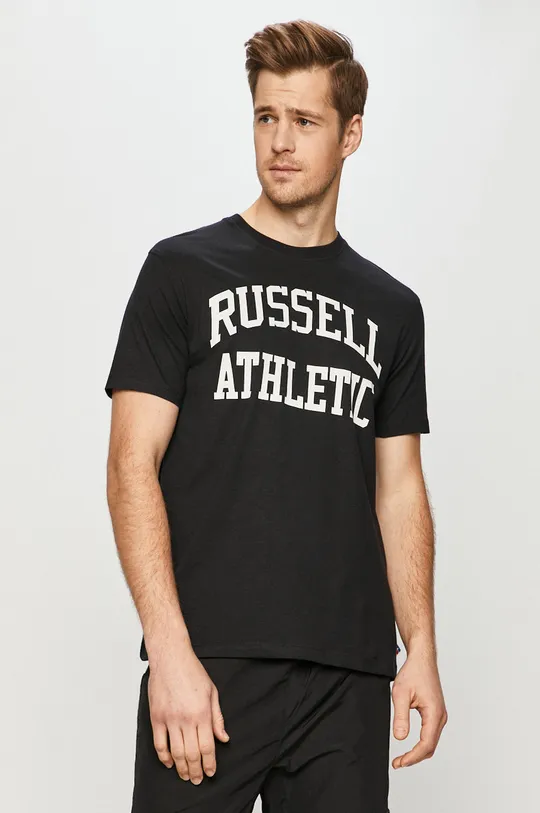μαύρο Russell Athletic - Μπλουζάκι Ανδρικά