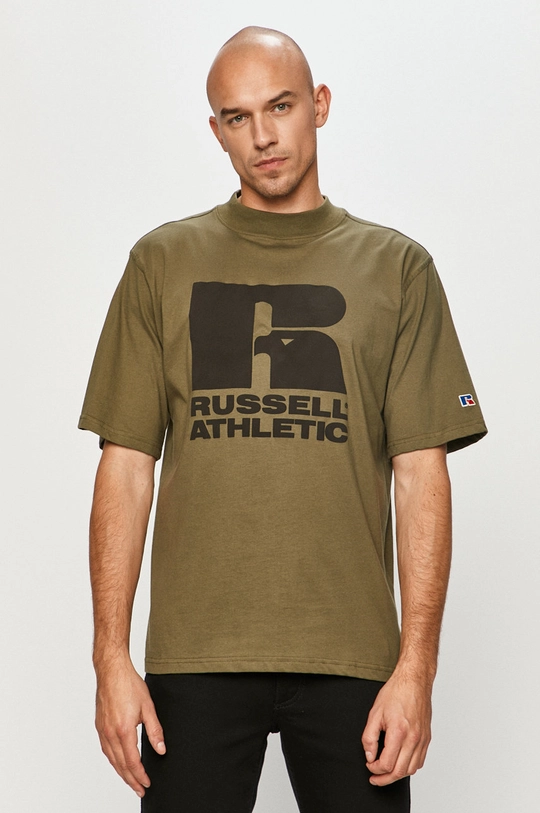 zielony Russell Athletic - T-shirt Męski