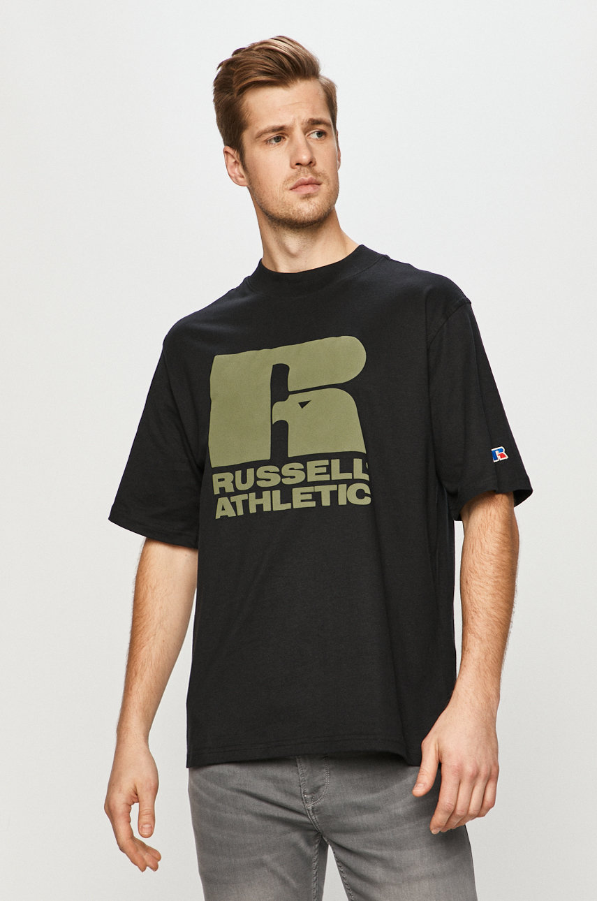 czarny Russell Athletic - T-shirt Męski