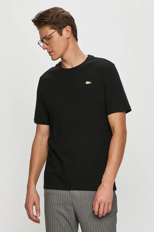 czarny Lacoste - T-shirt TH1267 Męski