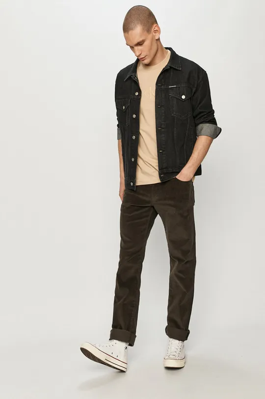 Calvin Klein Jeans - T-shirt J30J316598 beżowy