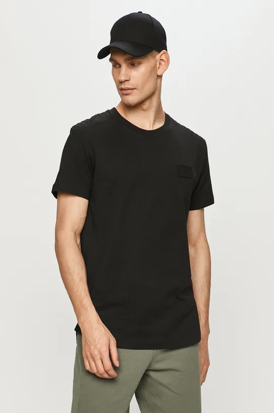 czarny Calvin Klein Jeans - T-shirt J30J316877 Męski