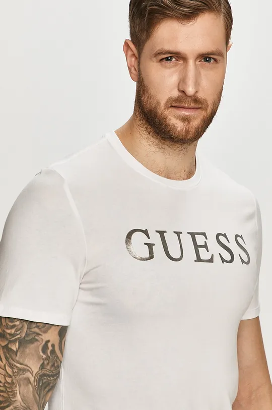 Guess - T-shirt biały