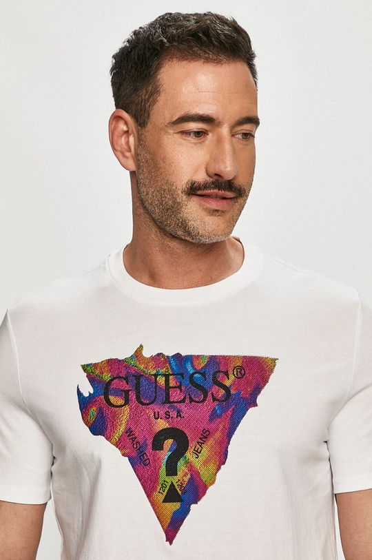 biały Guess - T-shirt