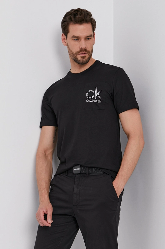 czarny Calvin Klein T-shirt