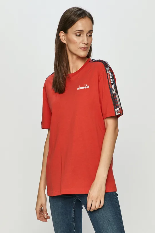 czerwony Diadora - T-shirt Unisex