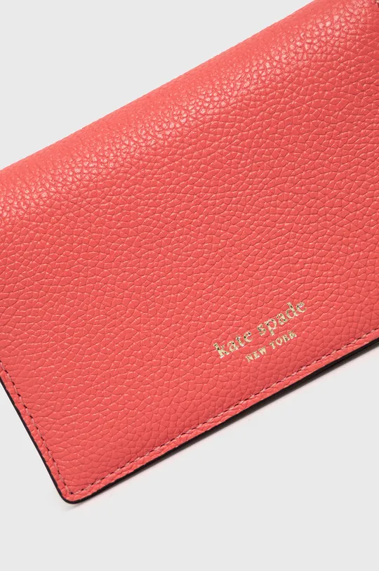 рожевий Шкіряний гаманець Kate Spade
