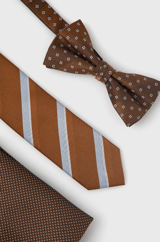 коричневий Комплект: краватка, метелик та хустка Jack & Jones Чоловічий