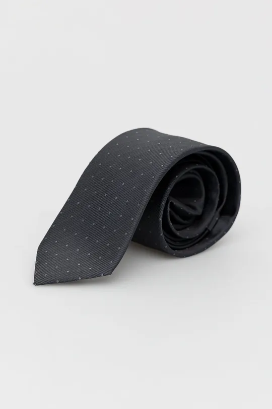 szary Calvin Klein Krawat jedwabny Męski