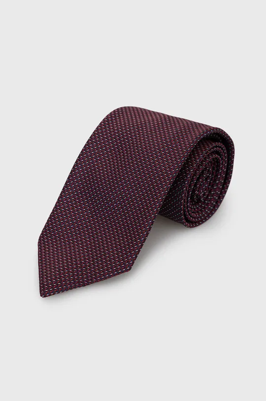 bordowy Boss Krawat 50462096 Męski