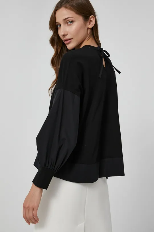 μαύρο Βαμβακερή μπλούζα Victoria Victoria Beckham Γυναικεία
