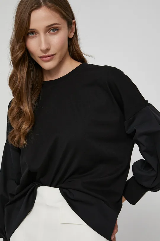 μαύρο Βαμβακερή μπλούζα Victoria Victoria Beckham