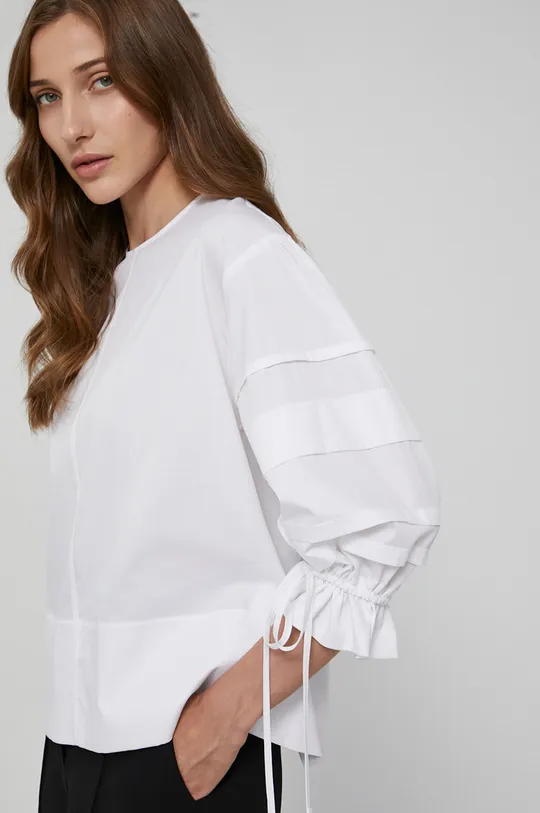 λευκό Βαμβακερή μπλούζα Victoria Victoria Beckham Γυναικεία