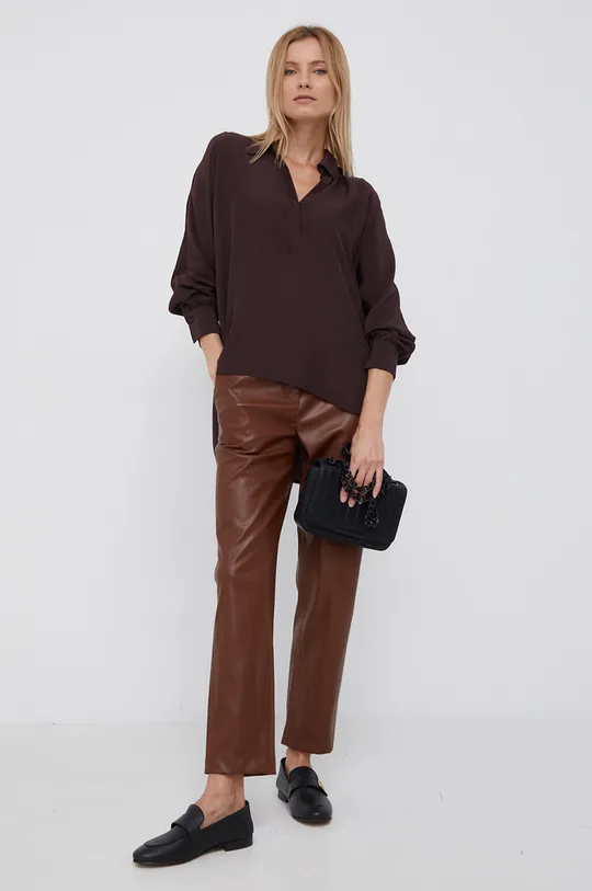 Блузка Sisley коричневый