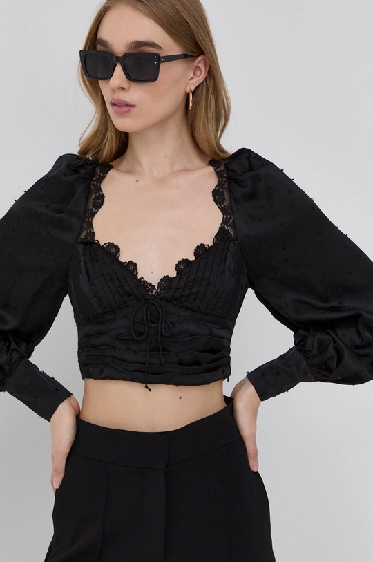 črna Bluza For Love & Lemons Ženski