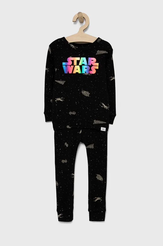 czarny GAP piżama bawełniana dziecięca x Star Wars Chłopięcy