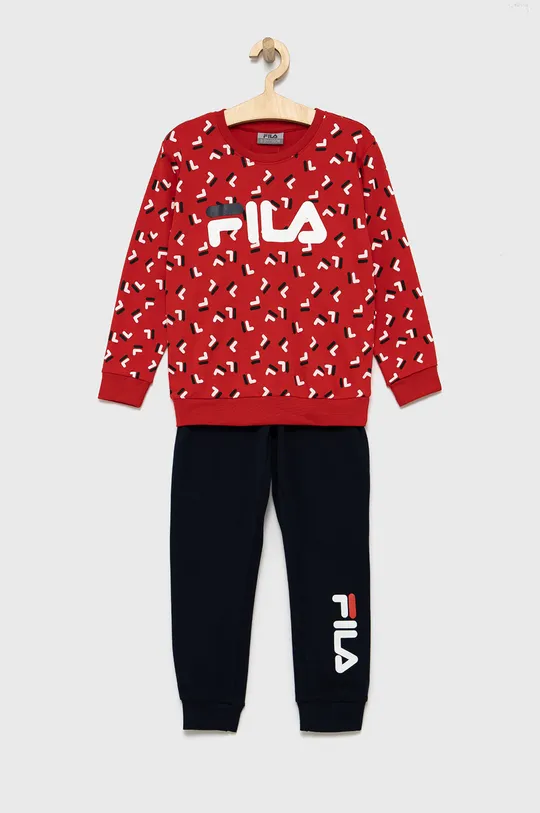 κόκκινο Παιδικές βαμβακερές πιτζάμες Fila Για αγόρια