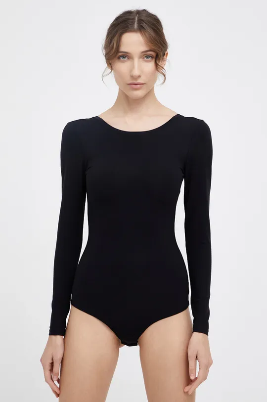 crna Spanx - Long sleeve majica za modeliranje SCOOP NECK LONG SLEEVES BODYSUIT Ženski