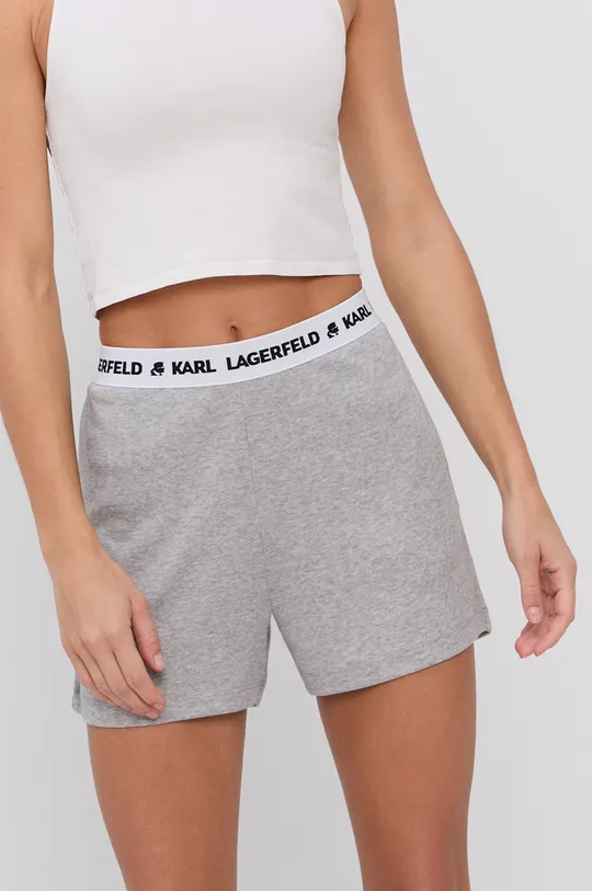 Pižama kratke hlače Karl Lagerfeld siva