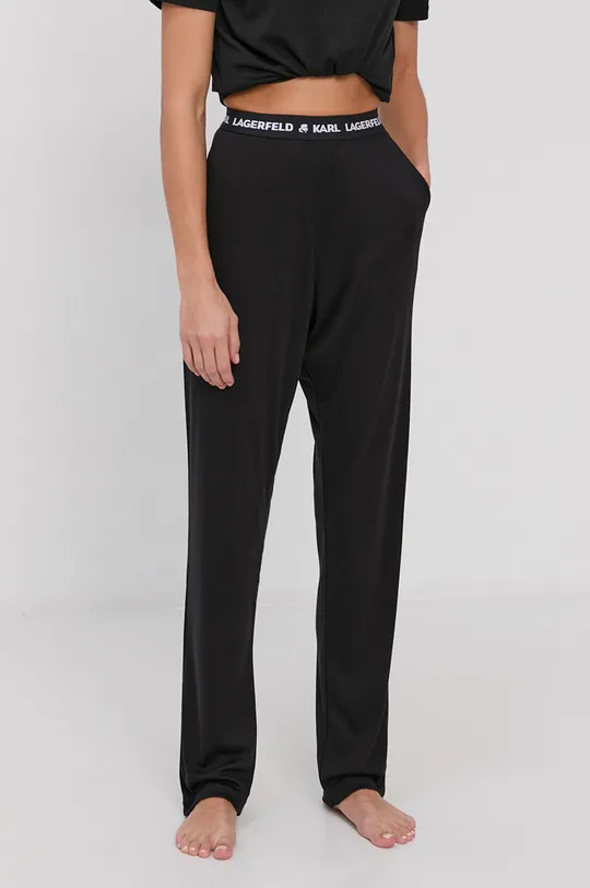 czarny Karl Lagerfeld Spodnie piżamowe 215W2182 Damski