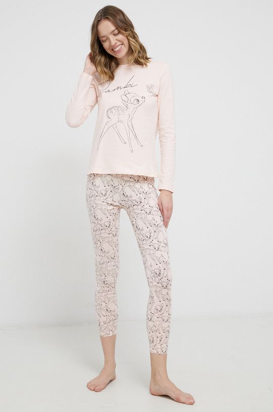 růžová Bavlněné pyžamo Only x Disney Dámský