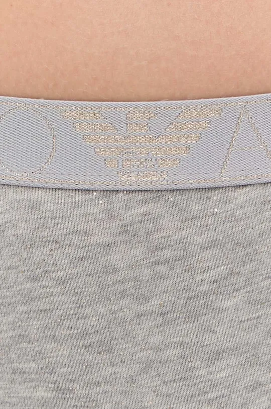 Tangá Emporio Armani Underwear  1. látka: 95% Bavlna, 5% Elastan 2. látka: 8% Elastan, 7% Polyamid, 80% Polyester, 5% Metalické vlákno