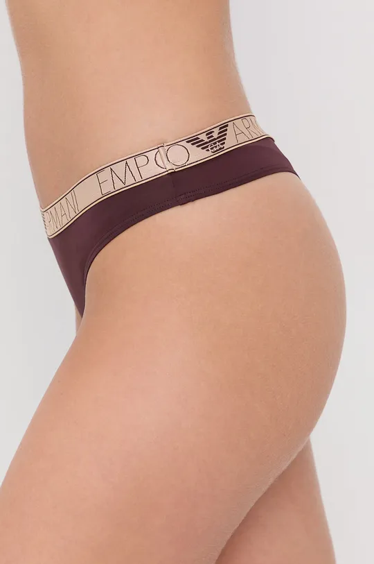 Emporio Armani Underwear Stringi 162468.1A235 bordowy
