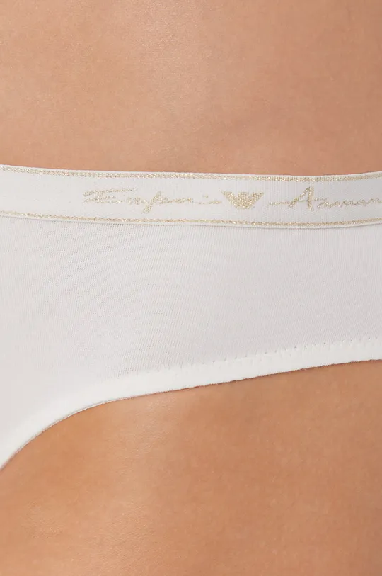 Emporio Armani Underwear Figi 163334.1A223 (2-pack) Materiał zasadniczy: 95 % Bawełna, 5 % Elastan, Podszycie: 95 % Bawełna, 5 % Elastan, Ściągacz: 16 % Elastan, 56 % Poliamid, 23 % Poliester, 5 % Włókno metaliczne