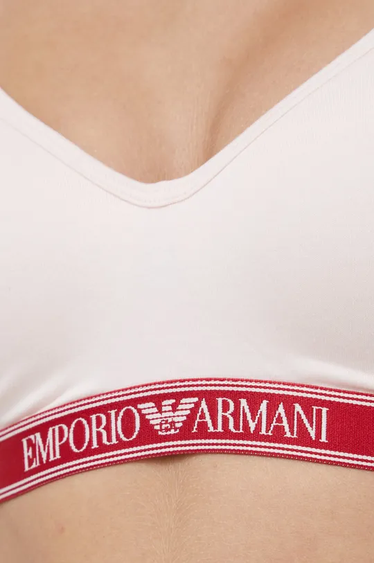 Podprsenka Emporio Armani Underwear  1. látka: 95% Bavlna, 5% Elastan 2. látka: 100% Polyester 3. látka: 9% Elastan, 8% Polyamid, 83% Polyester Lepiaca páska: 9% Elastan, 8% Polyamid, 83% Polyester