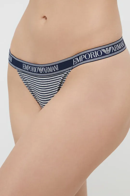 tmavomodrá Tangá Emporio Armani Underwear (2-pack) Dámsky
