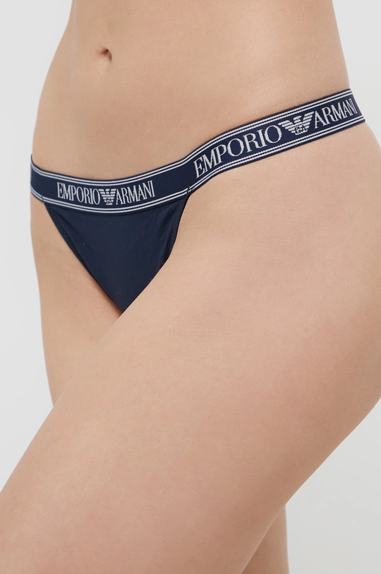 Стринги Emporio Armani Underwear (2-pack) темно-синій