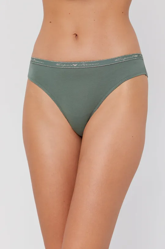 zielony Emporio Armani Underwear Stringi 164522.1A227 (2-pack) Damski